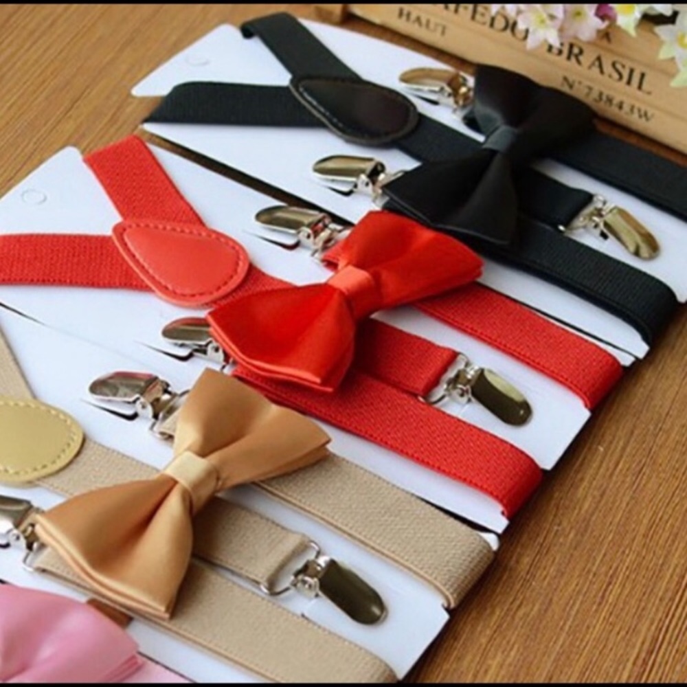 PINK GIRLS SUSPENDER & BOW TIE SET - *NWT* - Picture 3 of 3